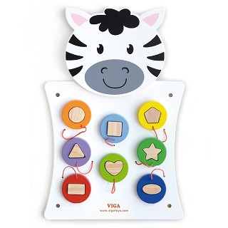 Wall game - match shapes - zebra
